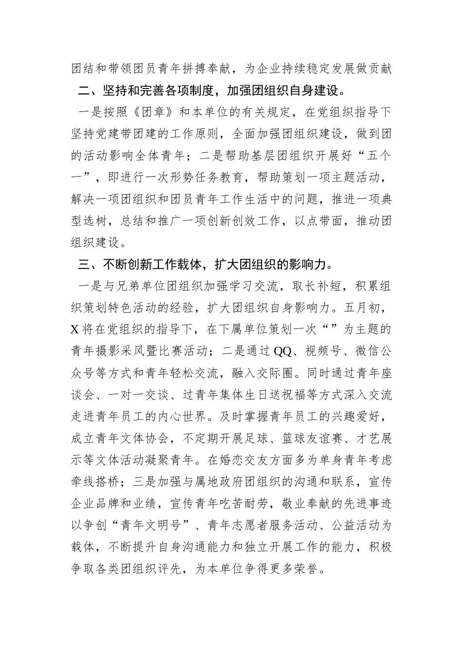 2024年度共青团工作计划_第2页