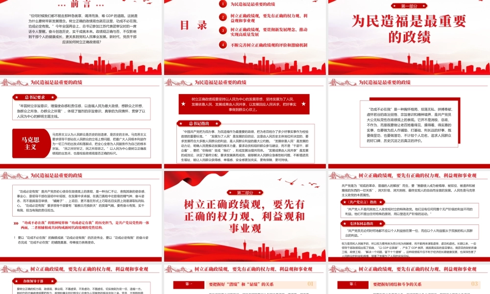 新时代树立正确政绩观的根本遵循与行动指南课件PPT（20240218）