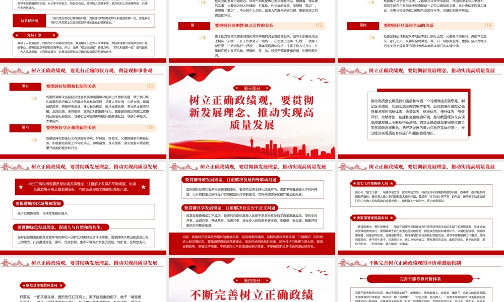 新时代树立正确政绩观的根本遵循与行动指南课件PPT（20240218）