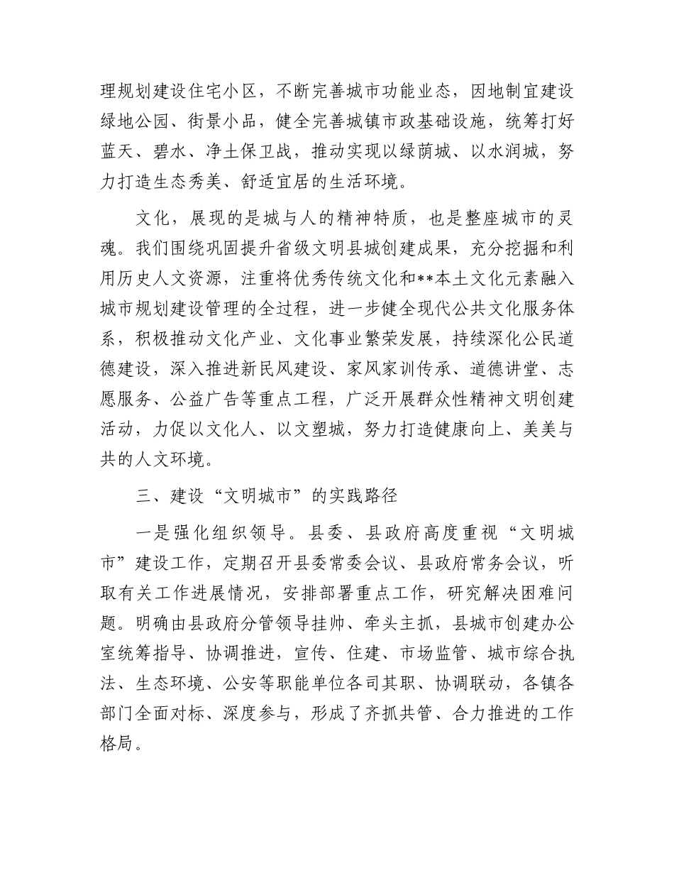 副县长关于建设“文明城市”的实践与思考_第3页