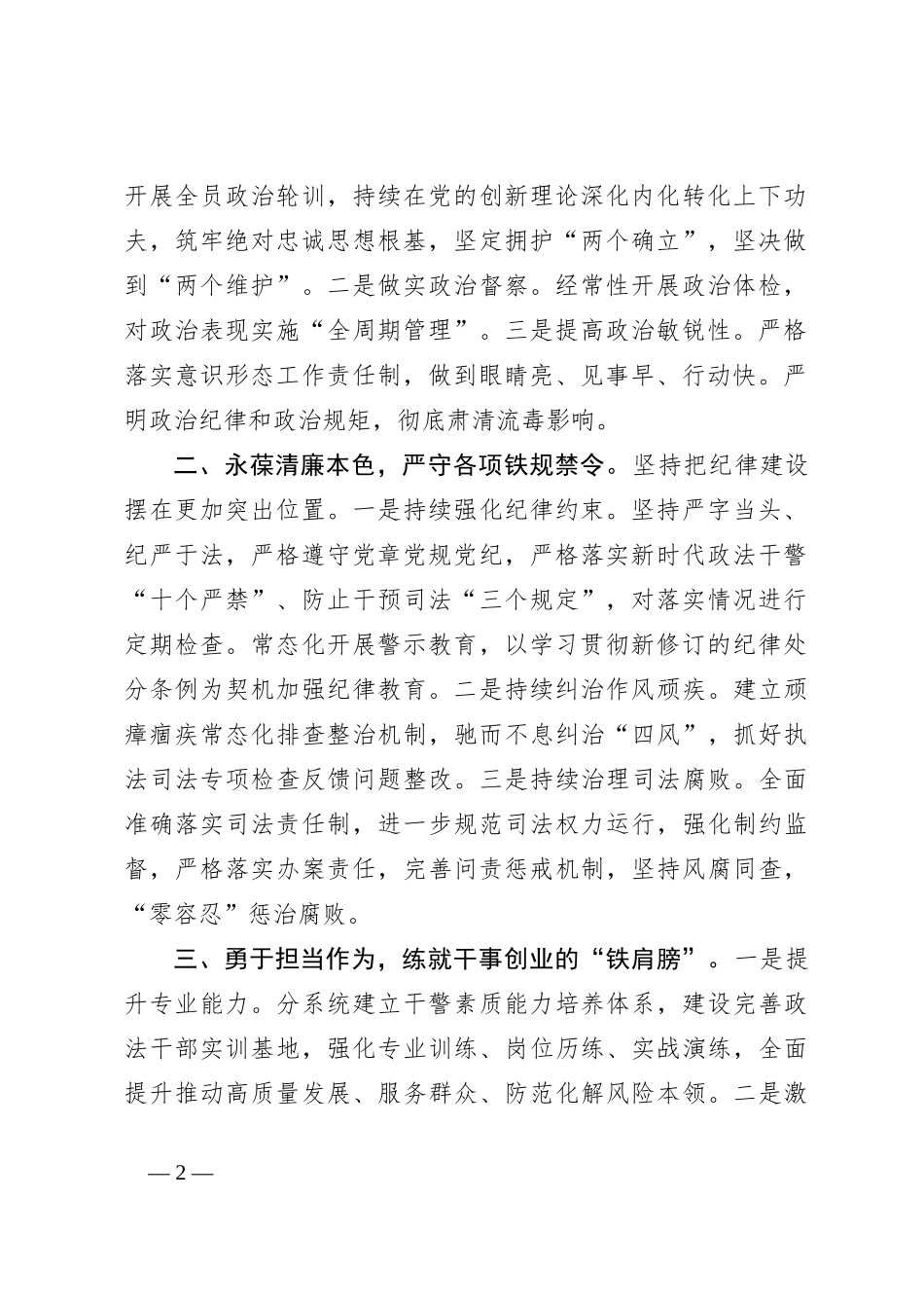 （4篇）在政法工作会议发言稿材料汇编_第2页