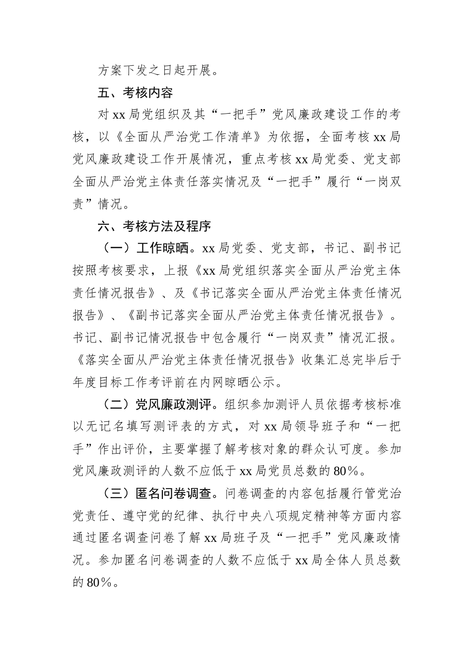 党组织党风廉政建设考核工作实施方案_第2页