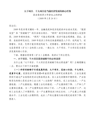 【高质量】王天琦：在全县经济工作会议上的讲话