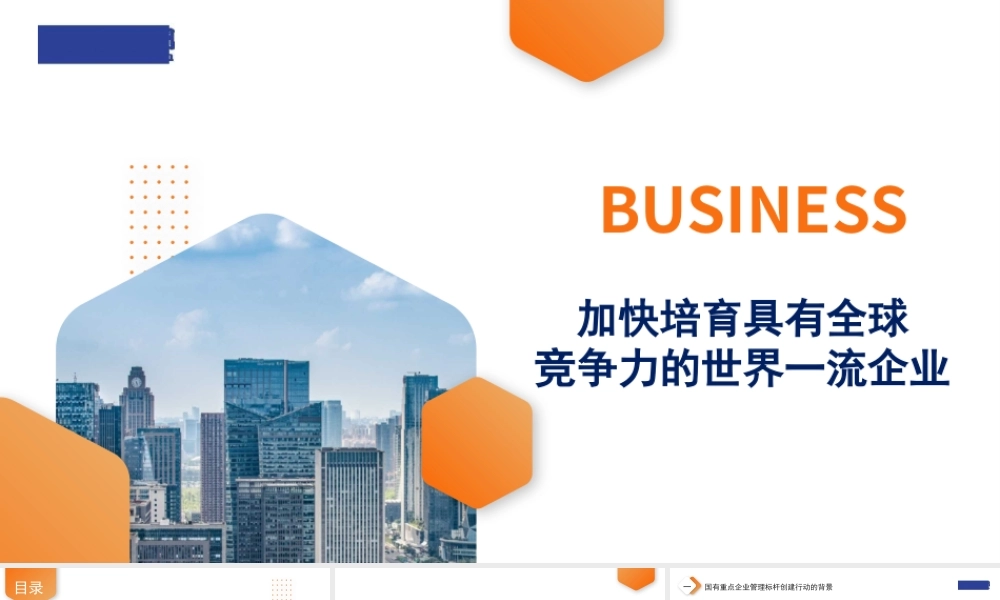 1加快培育具有全球竞争力的世界一流企业1