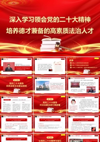 1深入学习领会党的二十大精神培养德才兼备的高素质法治人才1