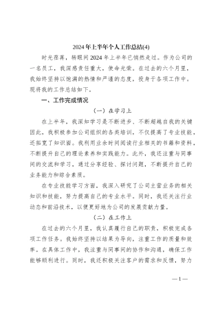 2024年上半年个人工作总结 (4)