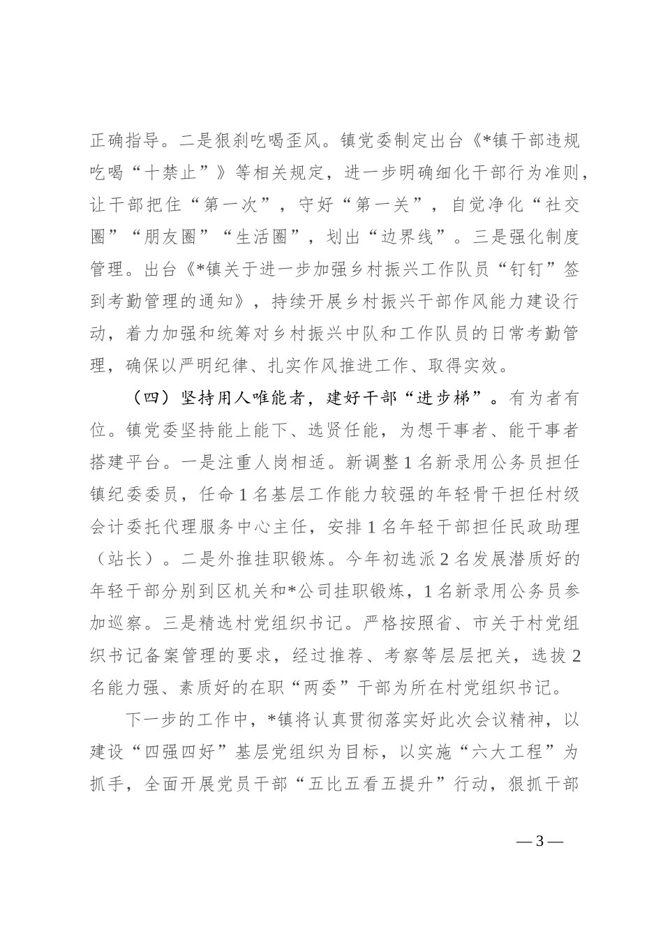 在2024年全区干部队伍建设工作推进会上的发言_第3页