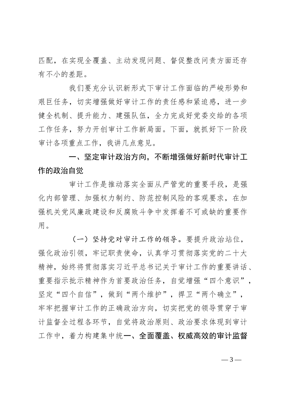 在审计工作会议上的讲话（2）_第3页
