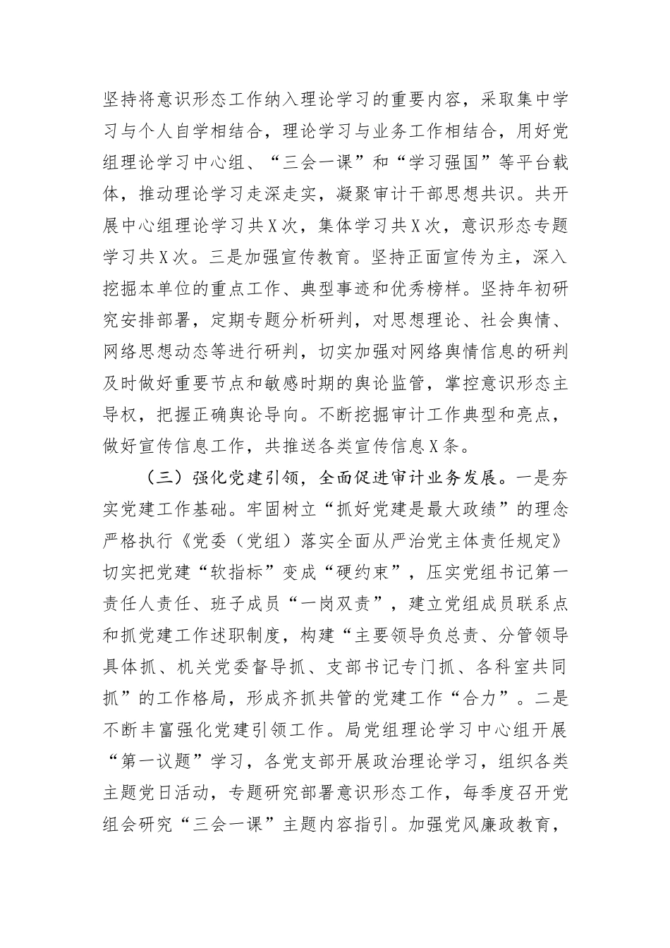 审计局2024年上半年工作总结及下半年工作计划_第3页