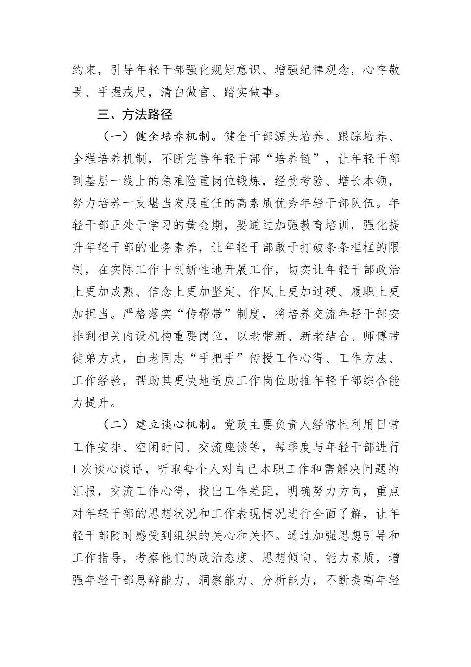 年轻干部培养计划的实施方案_第2页