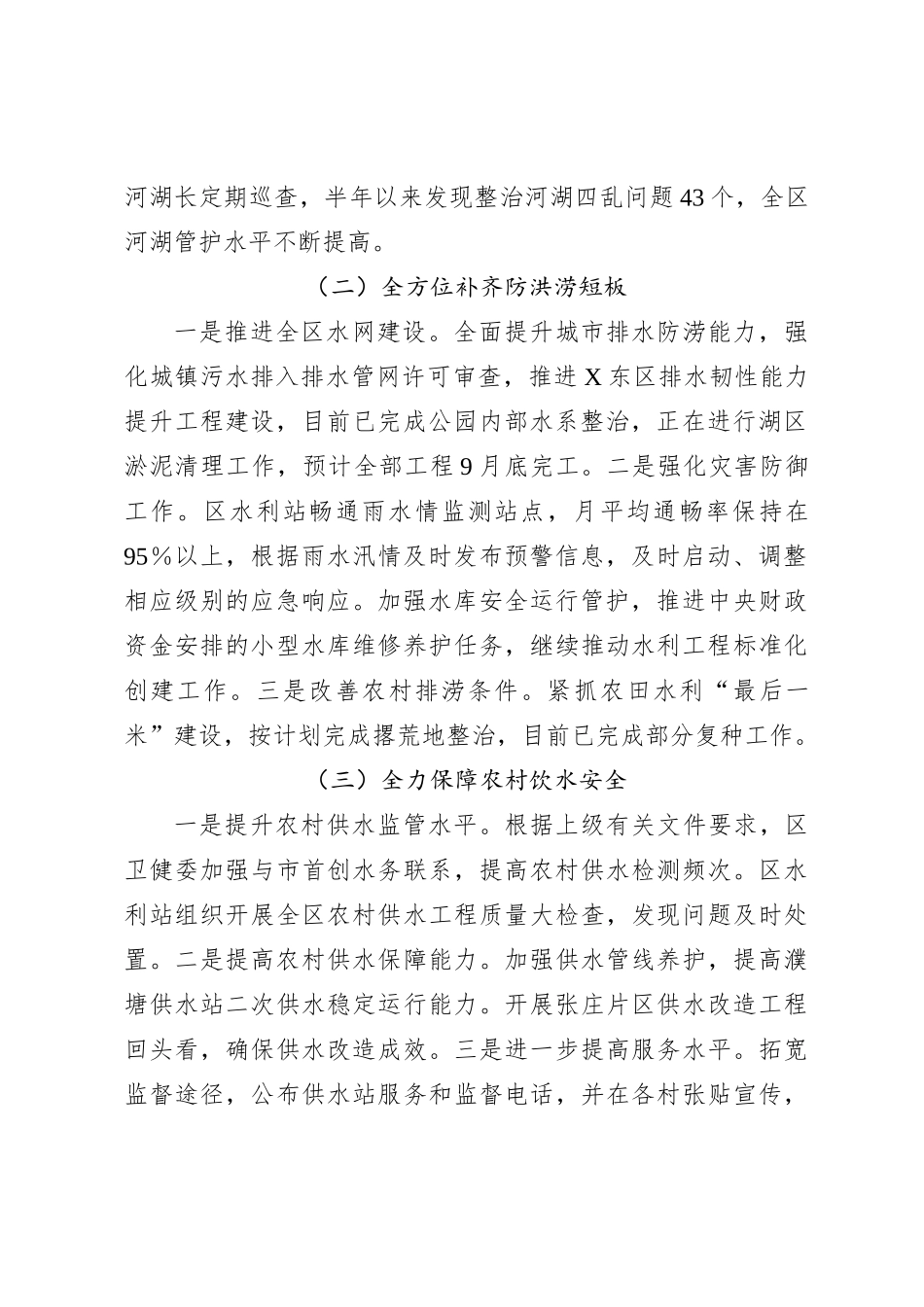 X区2024年上半年河湖长制工作总结及下半年工作计划_第2页