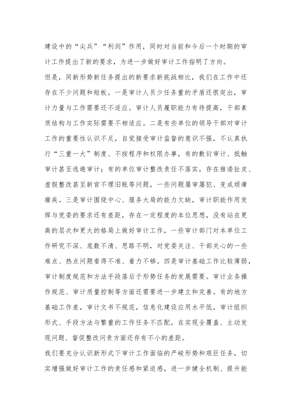 在审计工作会议上的讲话（3）_第2页