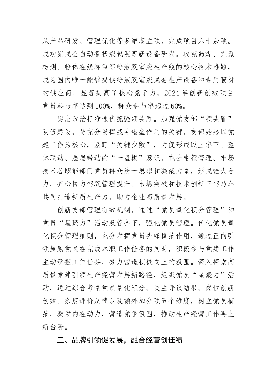 经验交流：党建赋能激活“新引擎”+增量发展跑出“加速度”_第3页
