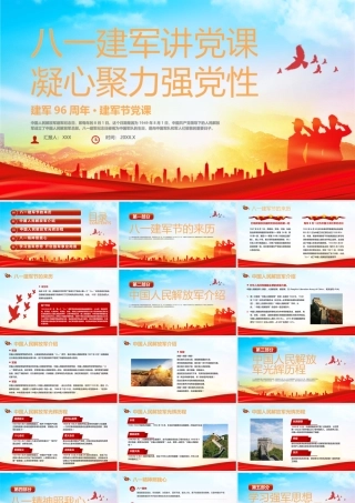 八一建军节党课PPT