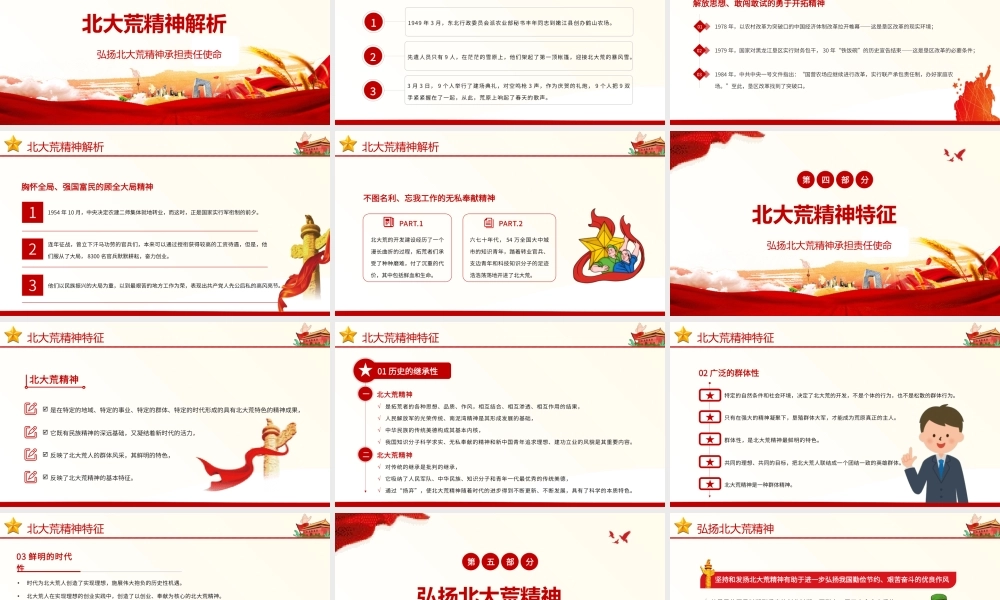 北大荒精神：勤耕不辍PPT