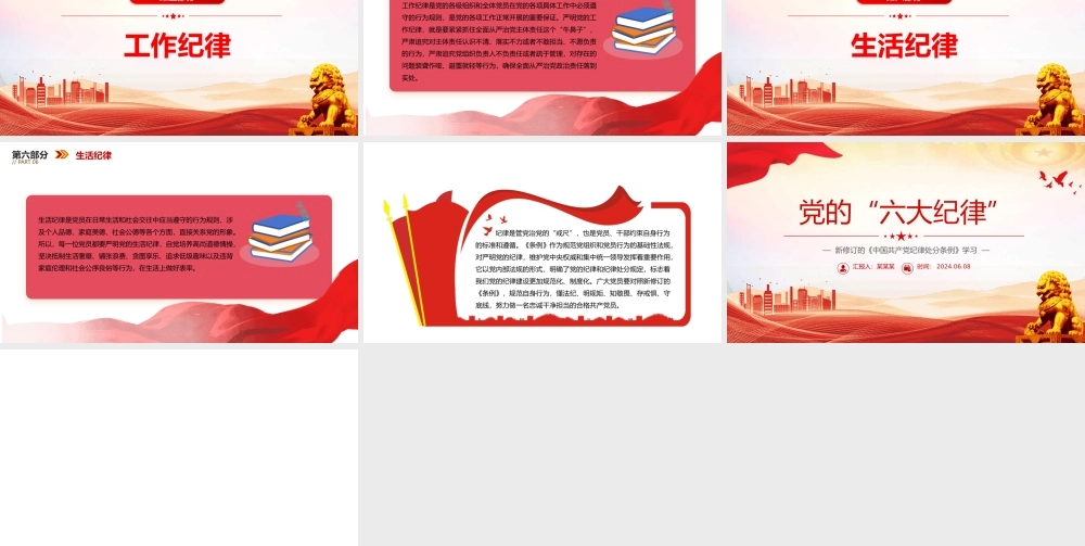关于新修订的《中国共 产 党纪律处分条例》党的六 大纪律党课课件ppt