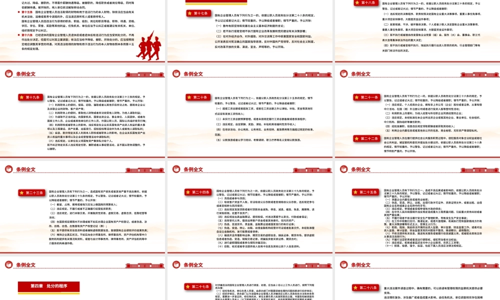 精美大气《国有企业管理人员处分条例》PPT下载