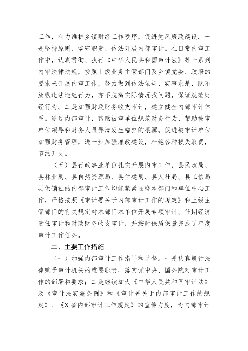 X县审计局2023年内部审计工作总结_第3页