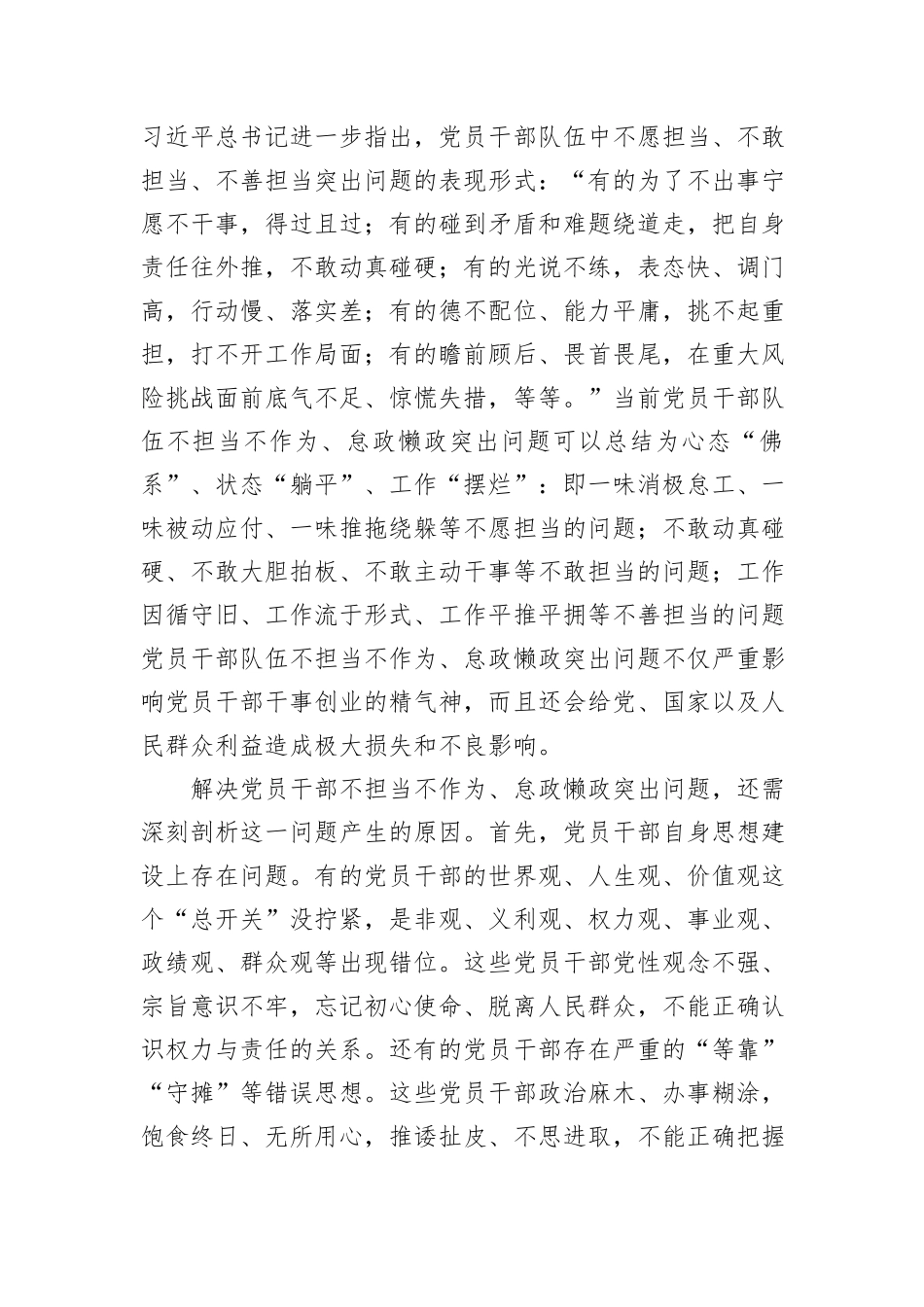 在2024年市委懒政怠政专项治理活动研讨交流会上的发言_第2页