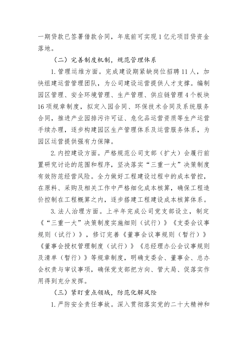 产业园区2024年上半年工作总结及下步工作计划_第2页