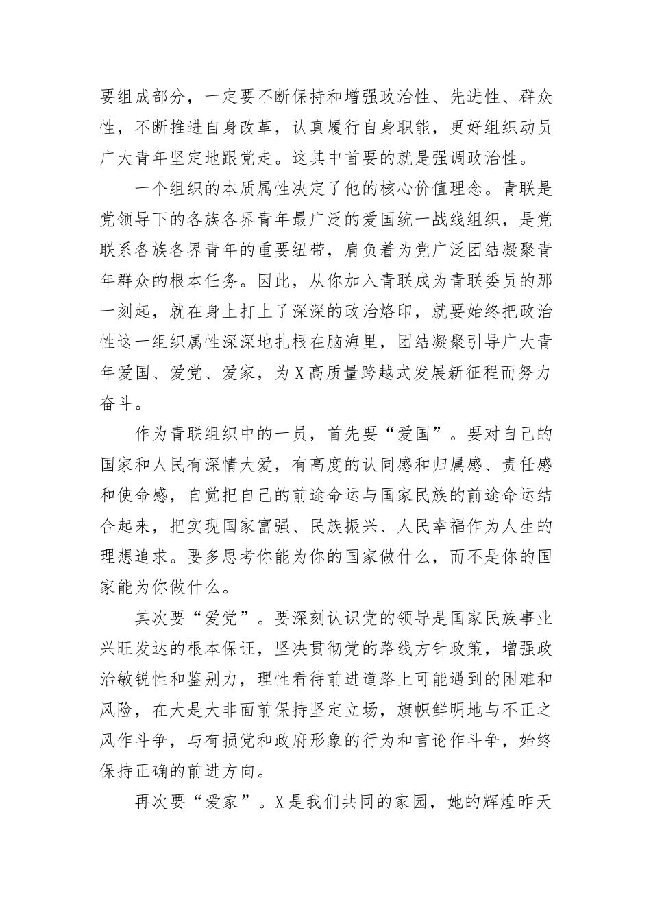在青年联合会委员会上的讲话_第2页
