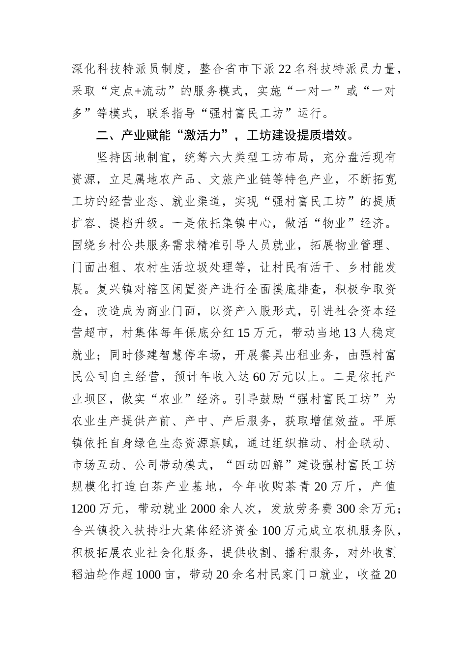 经验做法：聚焦“全要素”优化强村富民工坊_第2页