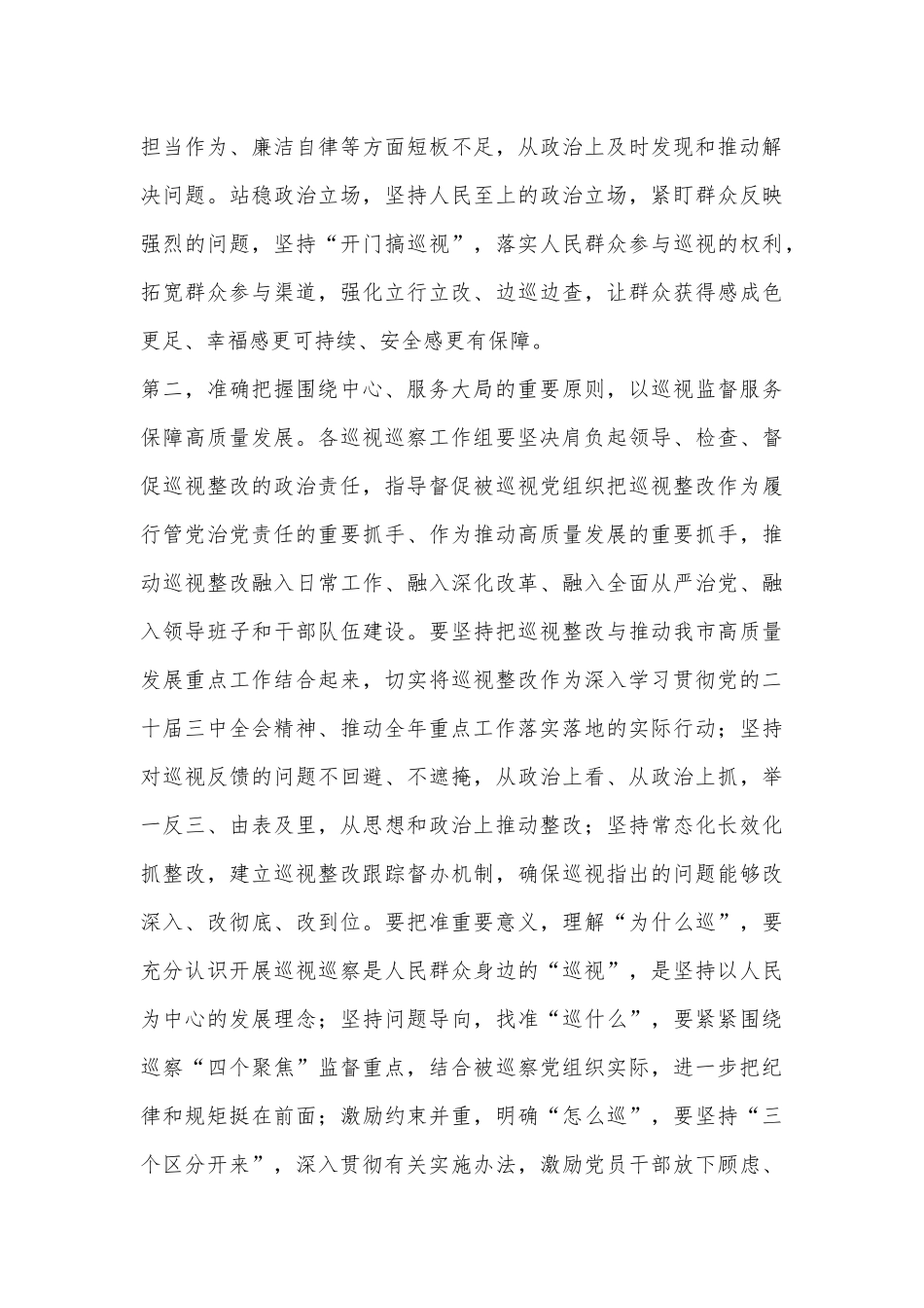 在全市巡视巡察工作会议上的讲话提纲_第3页