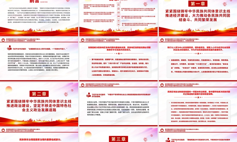 围绕铸牢中华民族共同体意识主线加快建设美丽新宁夏主题教育党课PPT课件