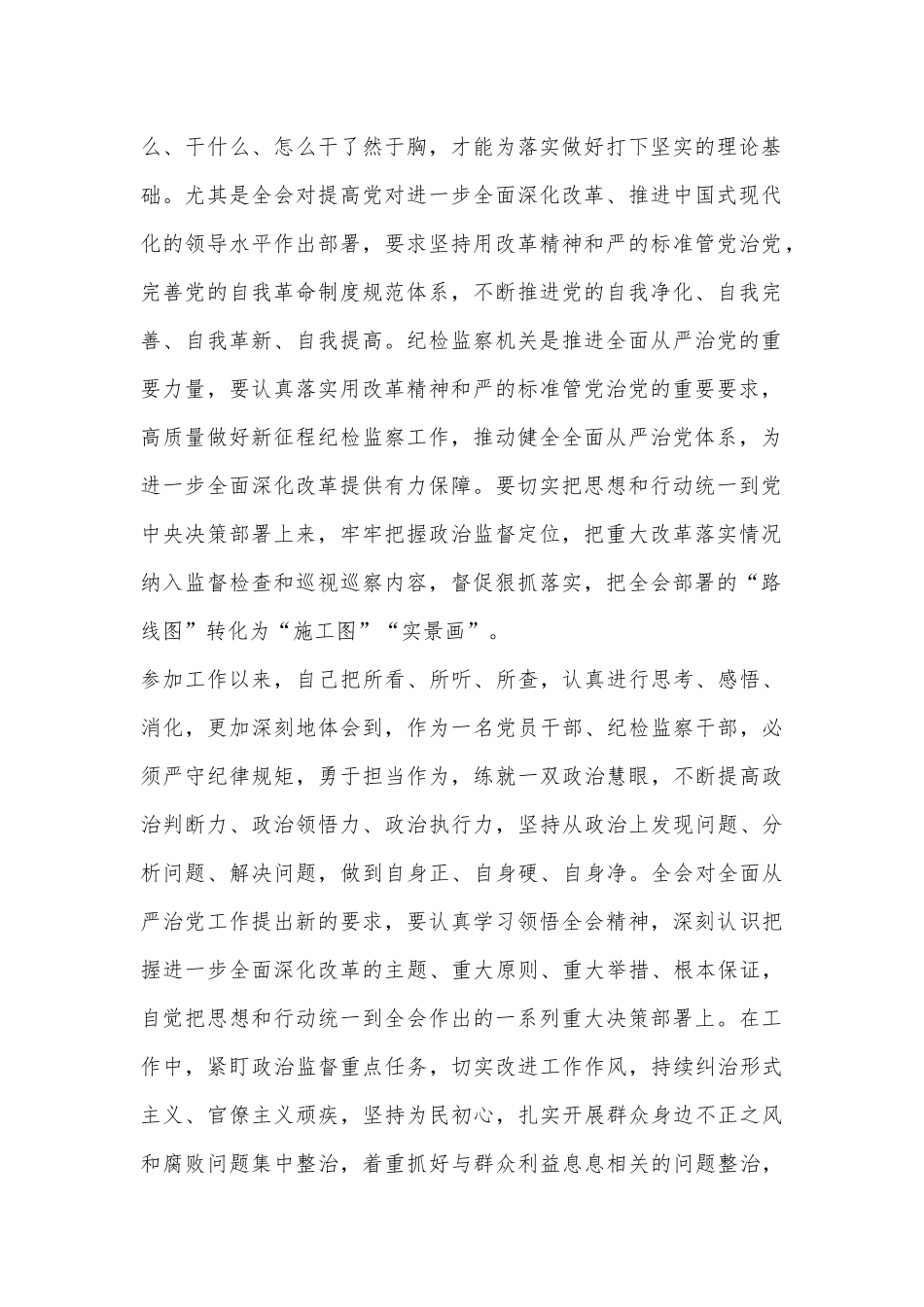 纪检监察干部党的二十届三中全会精神学习心得体会_第2页