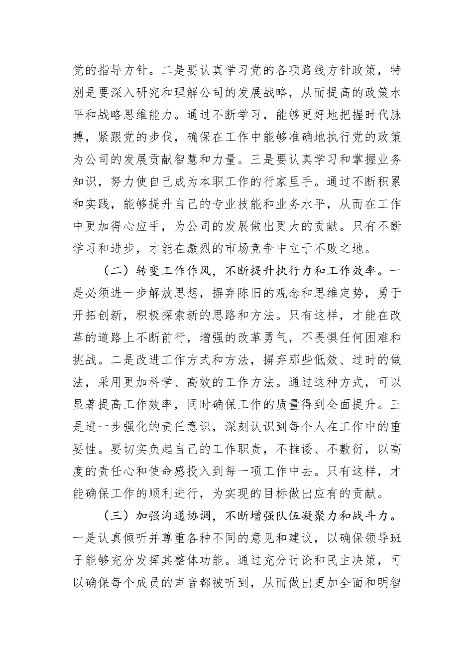国有企业2024年干部提拔考察报告_第3页