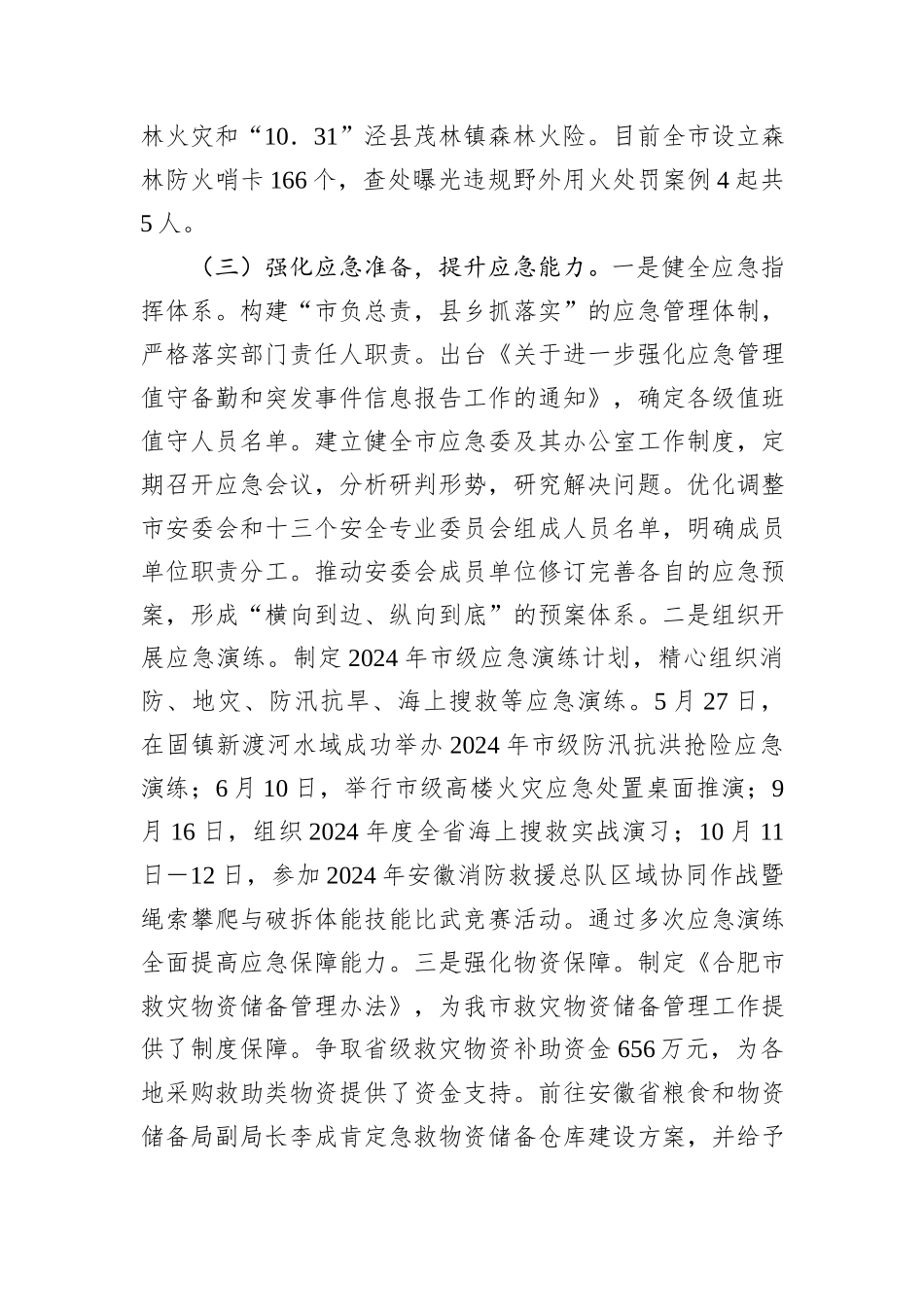 应急管理局2024年工作总结和下一步工作计划_第3页