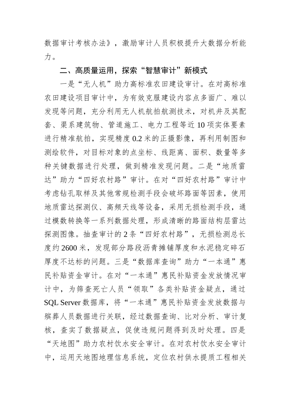 在2024年全市“智慧审计”建设座谈会上的交流发言_第2页