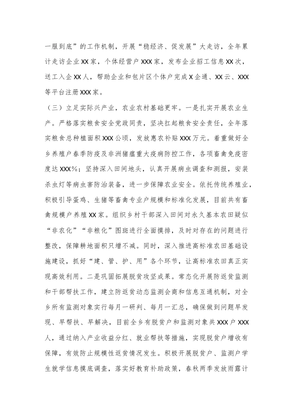 乡镇2024工作总结_第3页