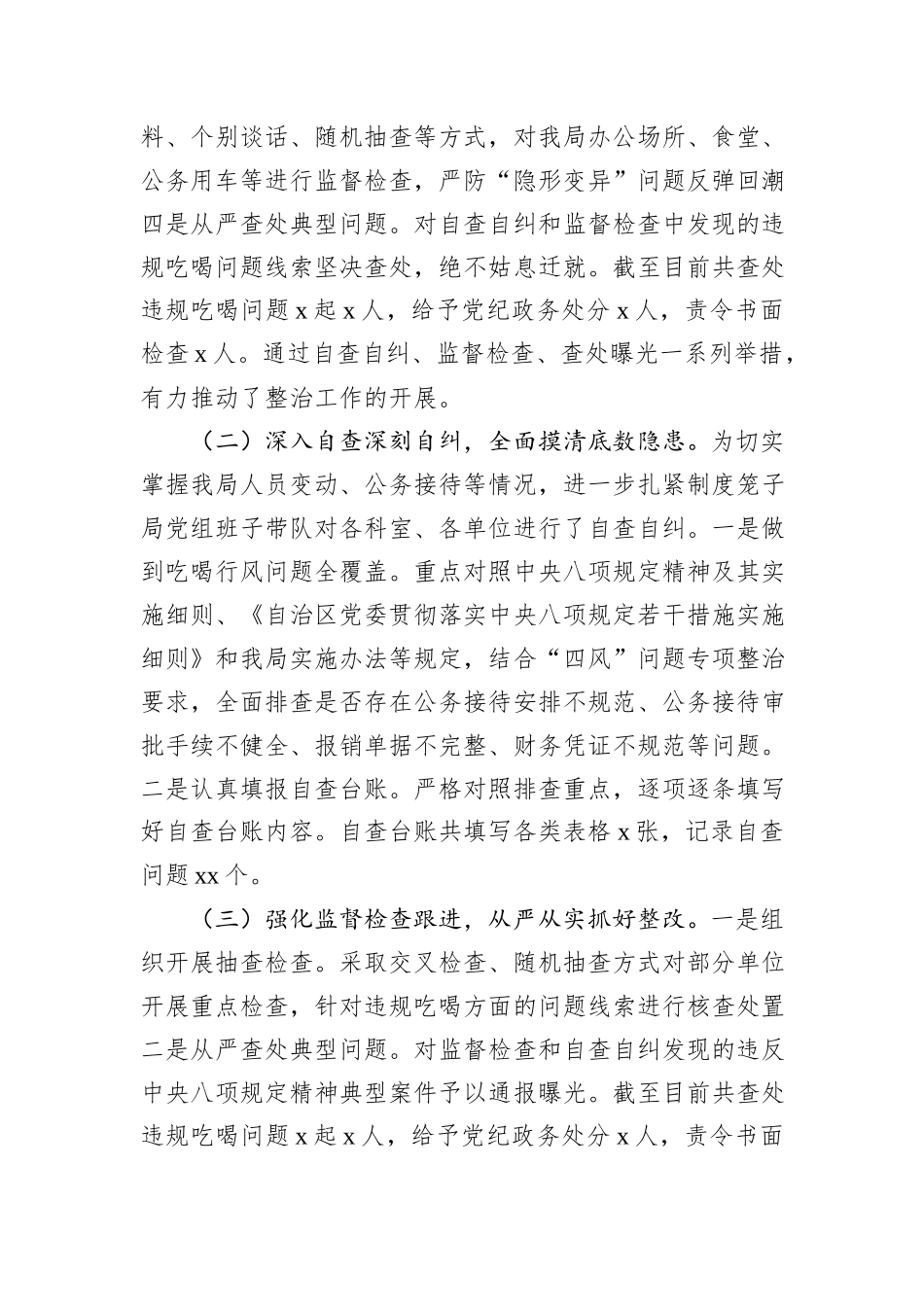 2024年单位违规吃喝专项整治“百日活动”行动工作总结_第2页
