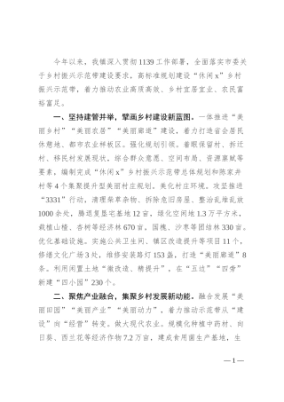 镇党委书记在全市乡镇街道党(工)委书记工作交流会上的交流发言