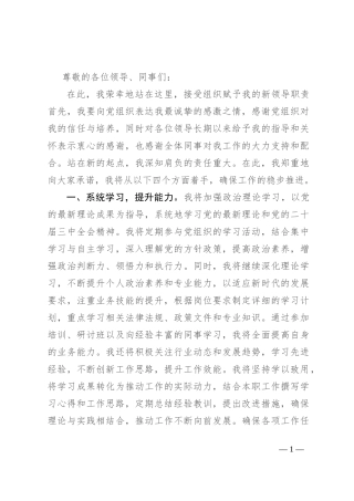 任职表态发言稿