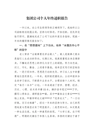 集团公司个人年终述职报告20241031