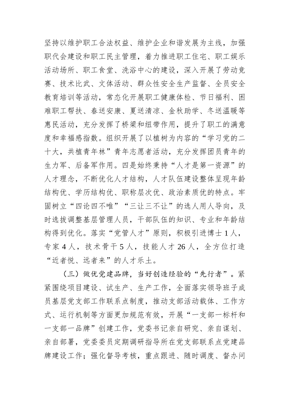 2024年基层党组织书记抓党建工作述职报告_第3页