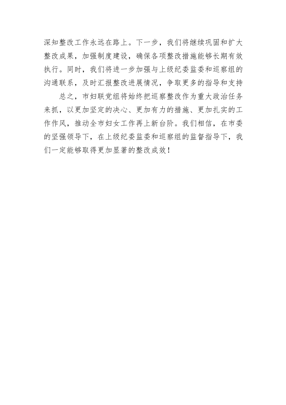 妇联党组关于巡察集中整改进展情况的报告_第3页