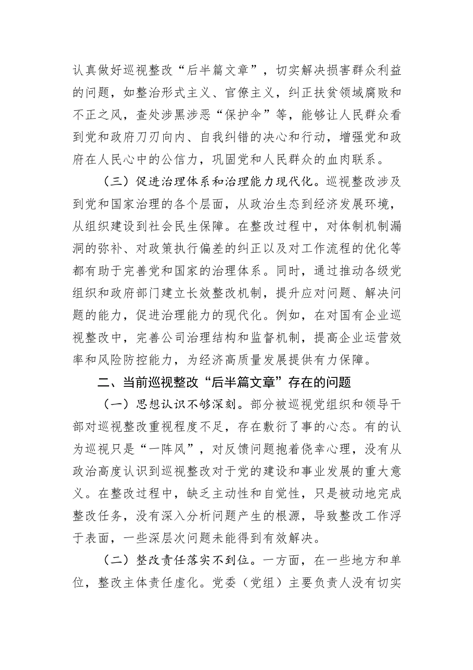 在做好巡视整改“后半篇文章”专题研讨会上的交流发言_第2页