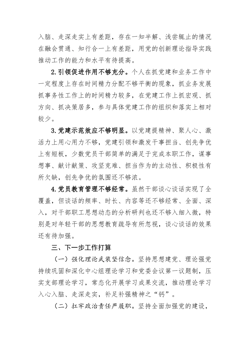 2024年度党组织书记履行党建工作责任述职报告_第3页