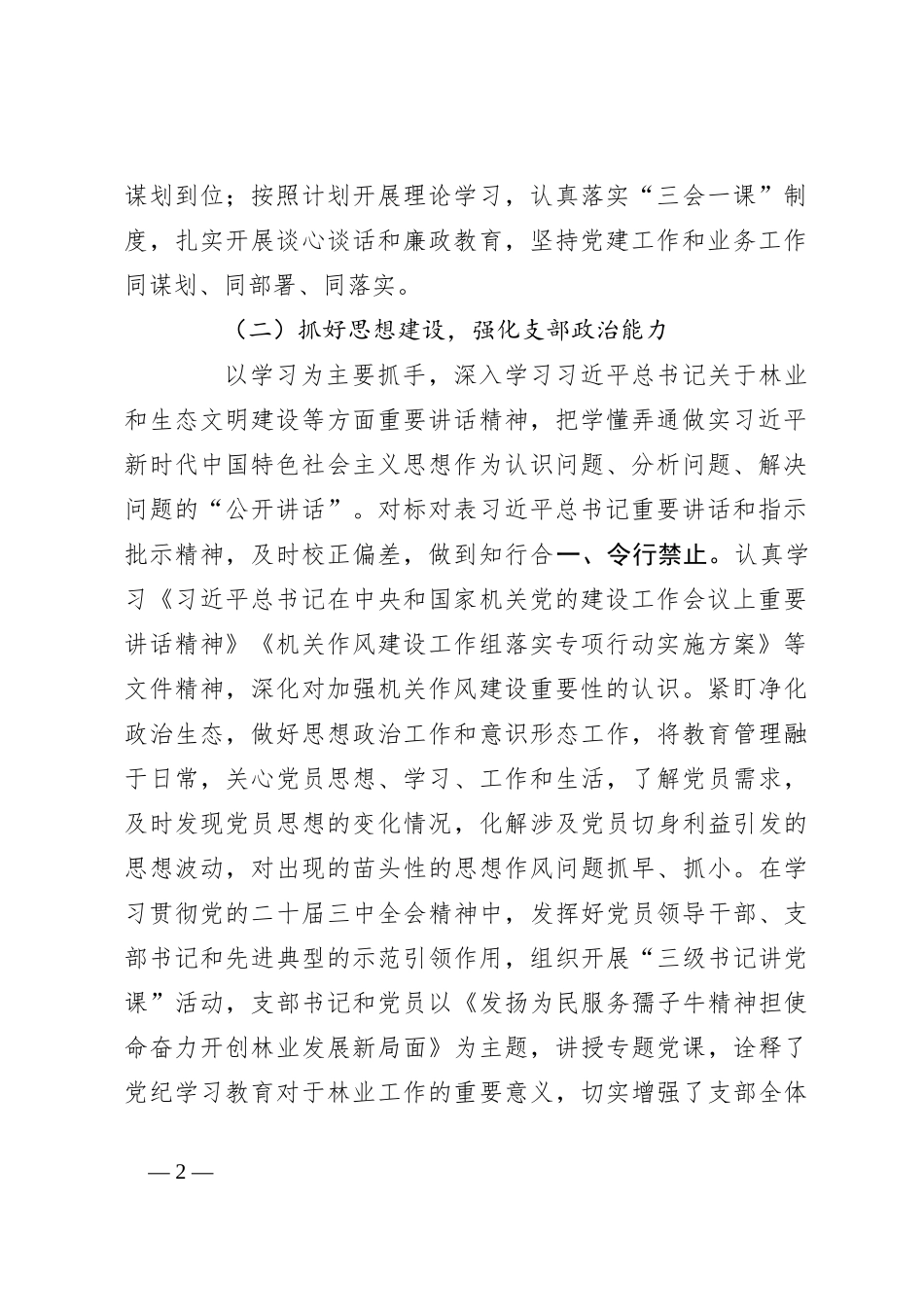 2024年党支部书记抓基层党建工作述职报告（2）_第2页