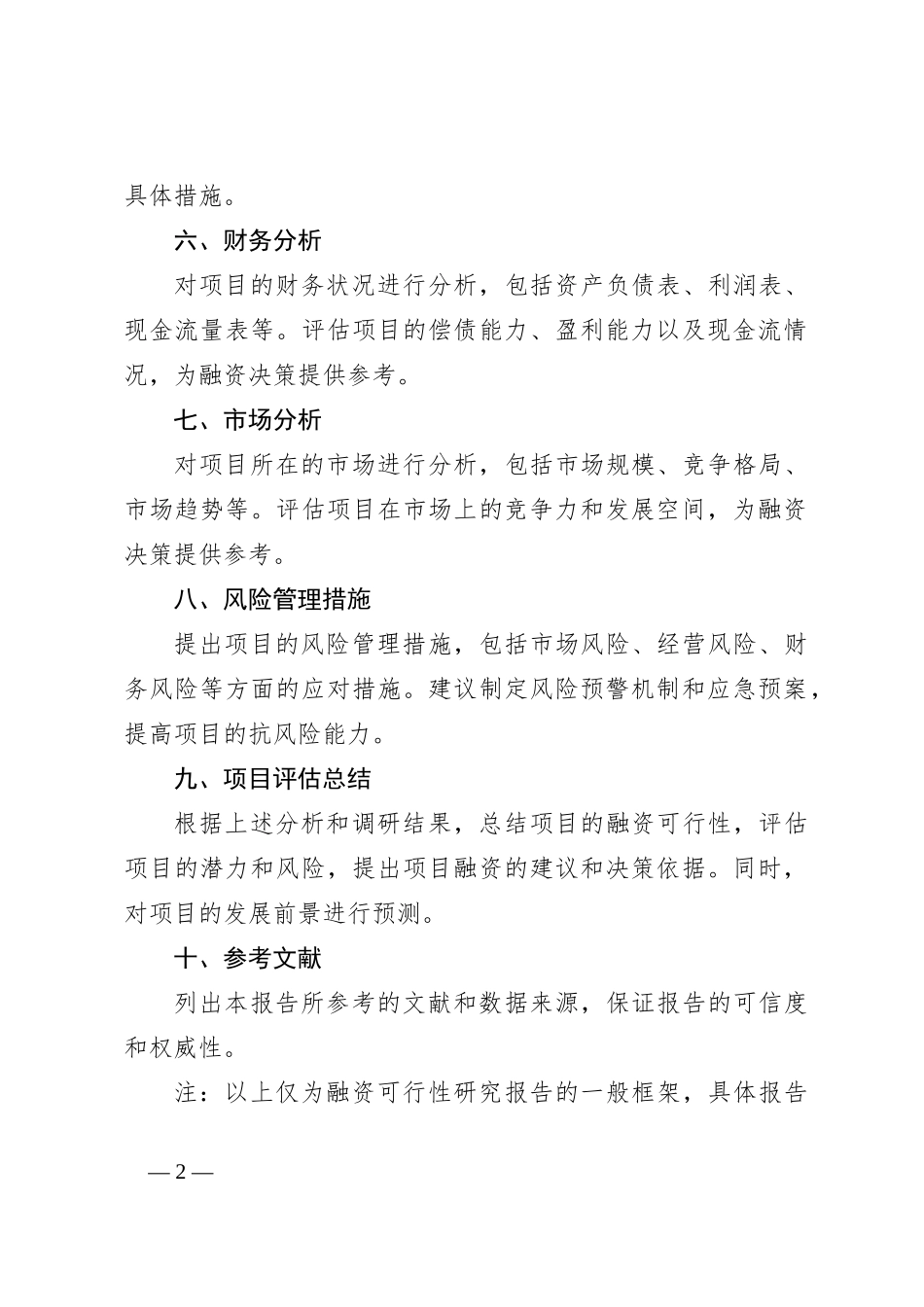 融资可行性研究报告_第2页