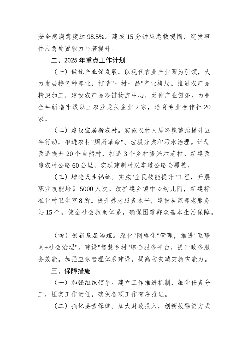 乡镇2024年工作总结暨2025年工作计划_第2页