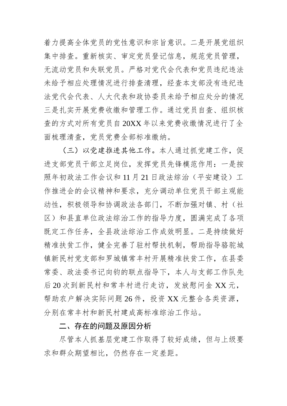 党支部书记年度抓基层党建工作述职报告_第2页