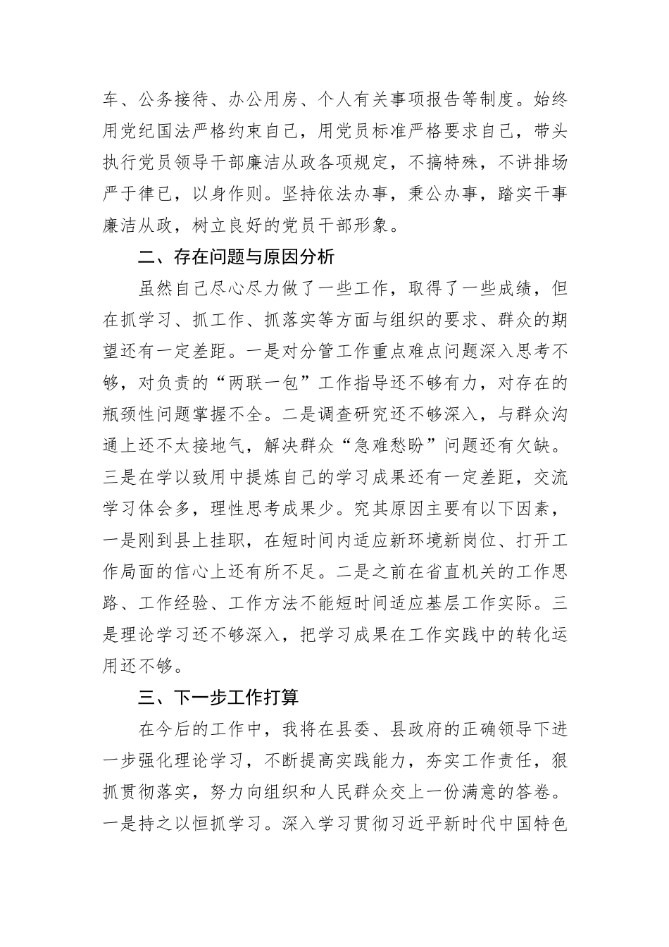 副县长2024年度个人述职报告(挂职)_第3页