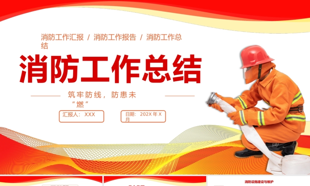 中国消防工作总结汇报PPT
