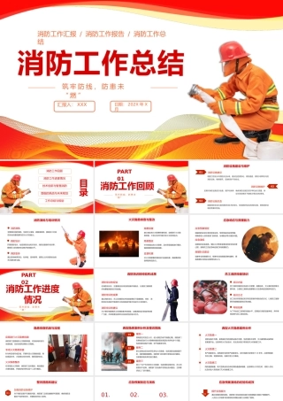 中国消防工作总结汇报PPT