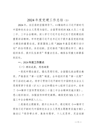 2024年度党建工作总结（3）