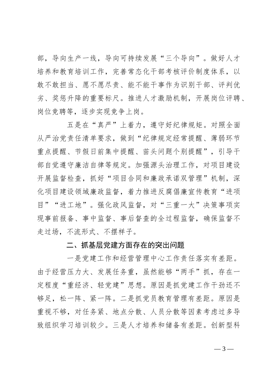 2024年度书记抓基层党建述职报告_第3页